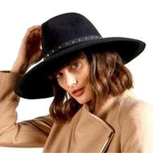 Ted Baker London Black Rosieyy Wool Felt Hat - Small/Medium